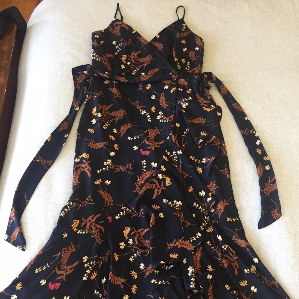 Jcrew Faux-Wrap Midi Dress